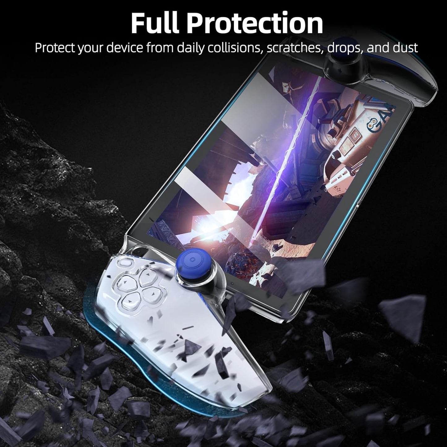 FYOUNG Upgraded Protective Cover Case for PlayStation Portal with Tempered Glass Screen Protector