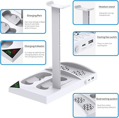 FYOUNG Upgraded Vertical Cooling Fan Stand for Xbox Series S