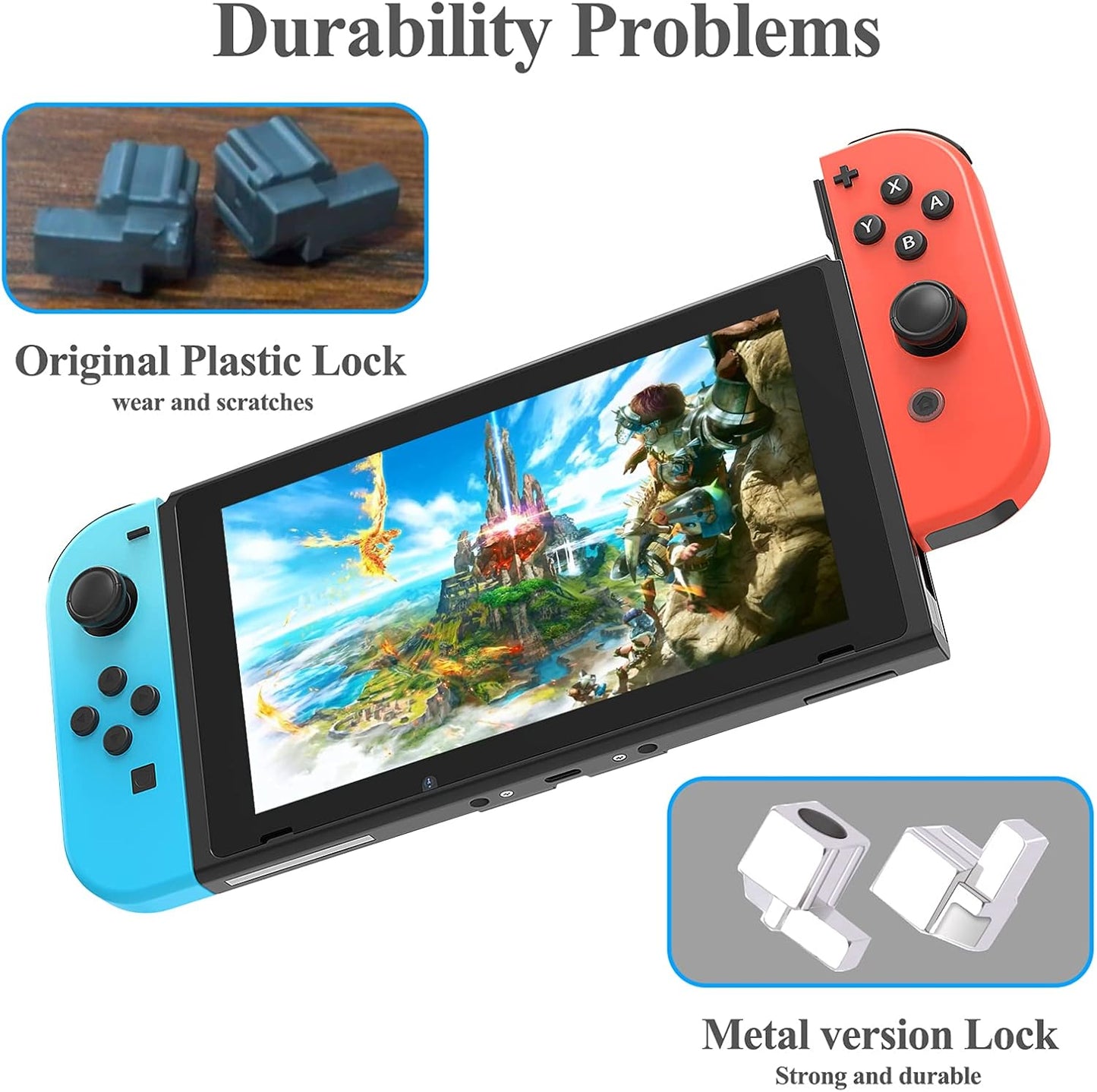 FYOUNG Replacement Latches Compatible with Switch/ Switch OLED JoyCon