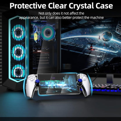 FYOUNG Upgraded Protective Cover Case for PlayStation Portal with Tempered Glass Screen Protector