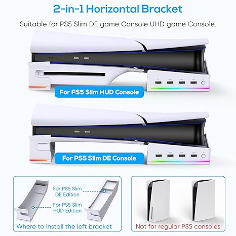 FYOUNG Laydown Base Holder for PS5 Slim